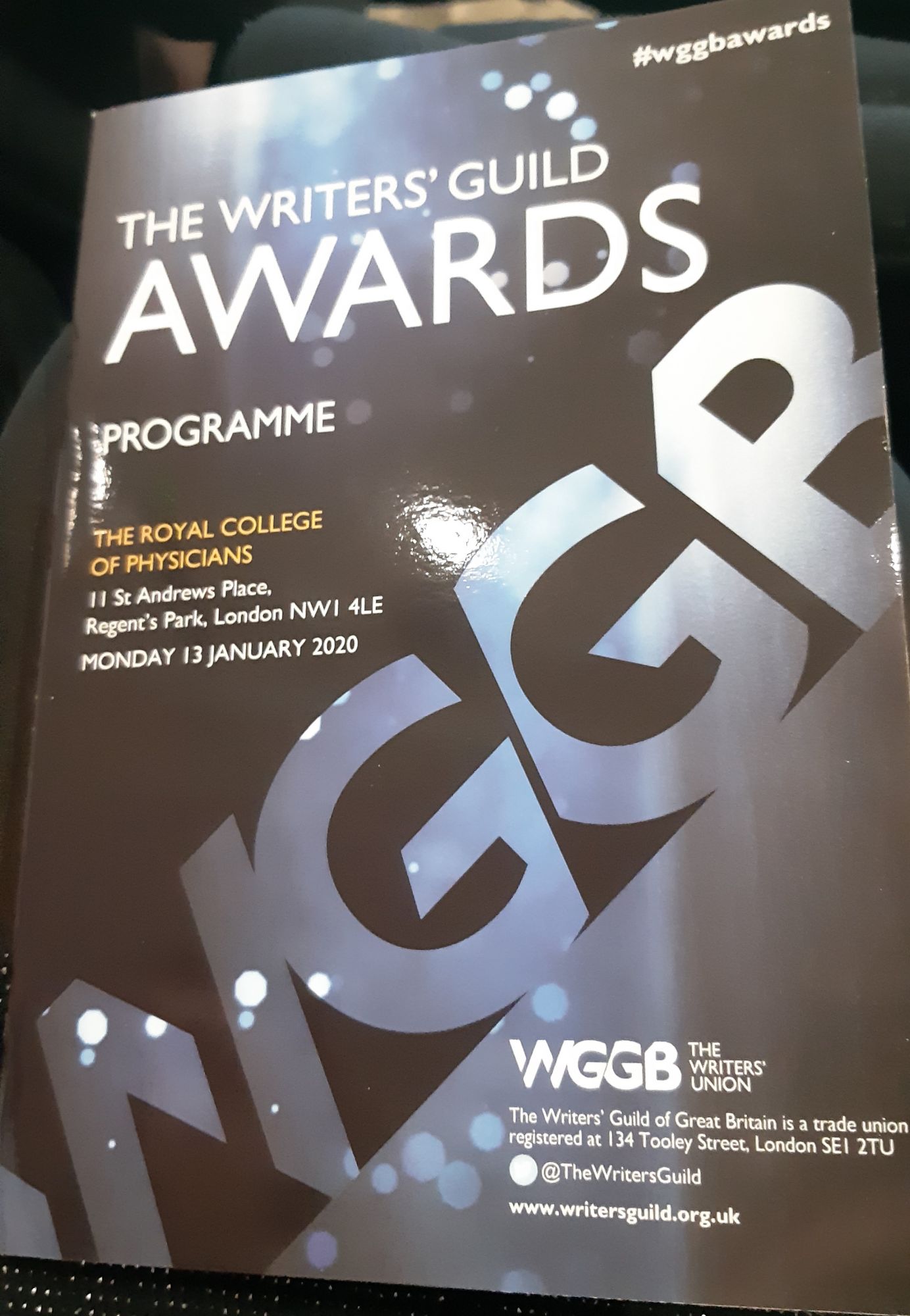 Writers' Guild of Great Britain Awards Report 2020 Script Angel